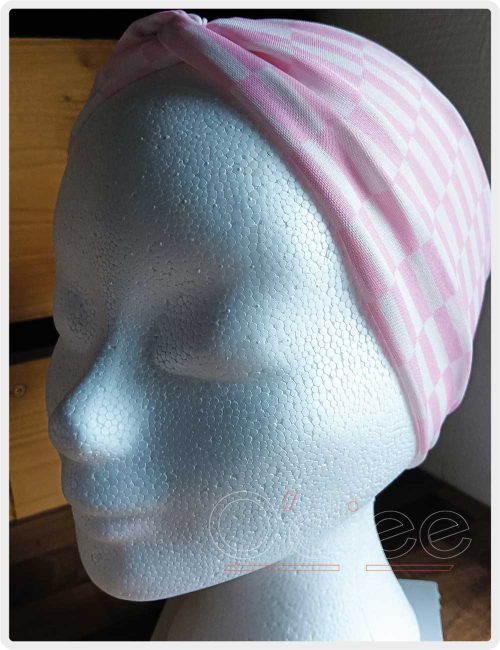 haarband roze wit